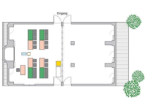 Saal Sihl Seminarbestuhlung, 20 Personen